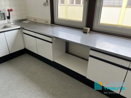 Laborzeile Edelstahl Arbeitsfläche
